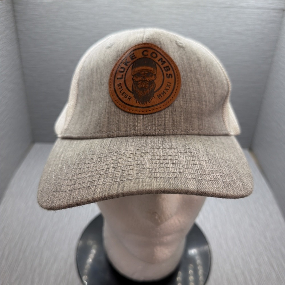 Luke Combs Trucker Hat Leather Patch Snapback Cou… - image 1